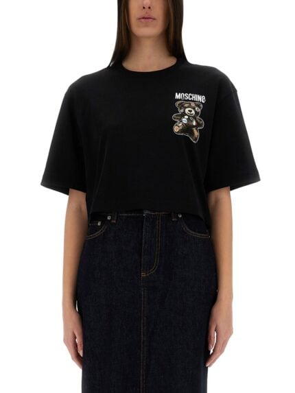 Moschino CROPPED T-SHIRT "TEDDY BEAR"