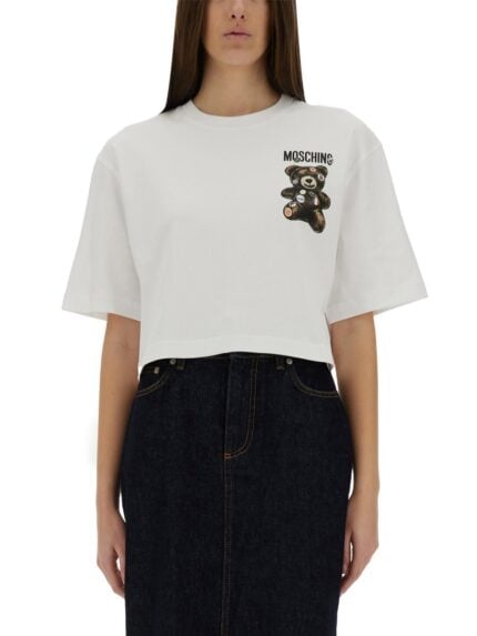 Moschino CROPPED T-SHIRT "TEDDY BEAR"