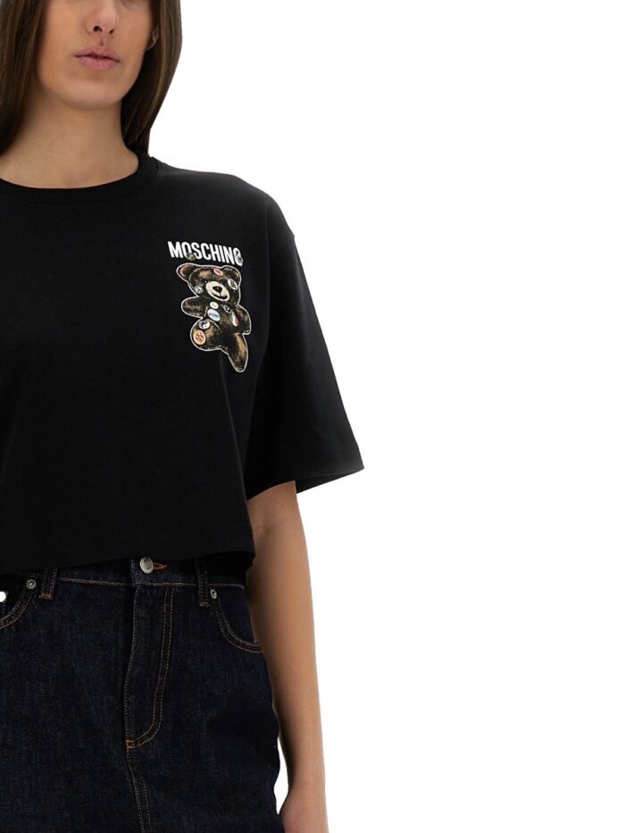 Moschino CROPPED T-SHIRT "TEDDY BEAR"