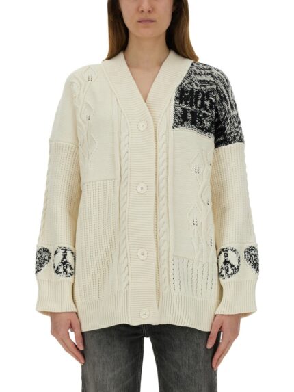 MOSCHINO JEANS COTTON KNIT CARDIGAN