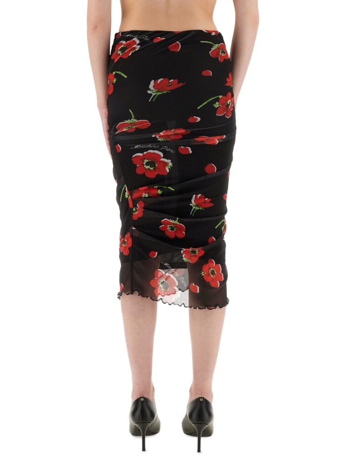 MOSCHINO JEANS FLORAL MESH SKIRT