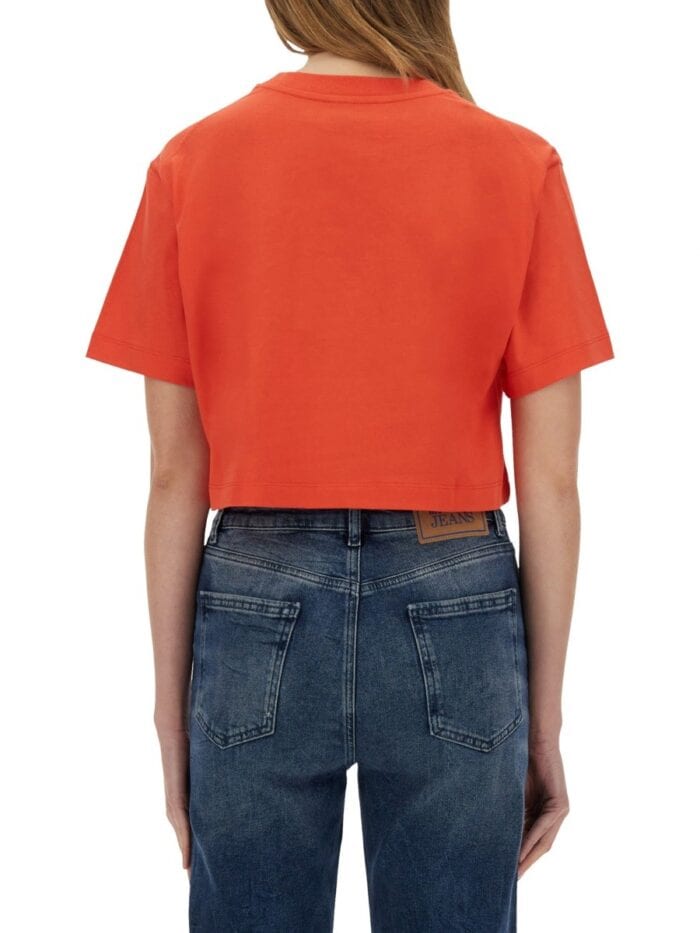 MOSCHINO JEANS ICE-CREAM PRINT CROPPED T-SHIRT