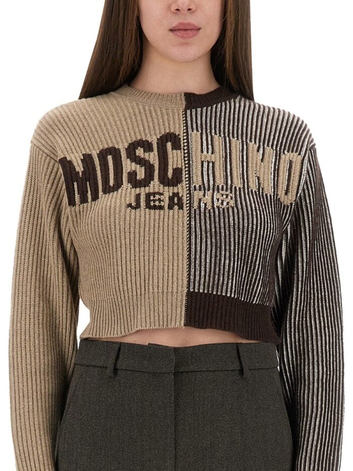 MOSCHINO JEANS INLAY LOGO JERSEY