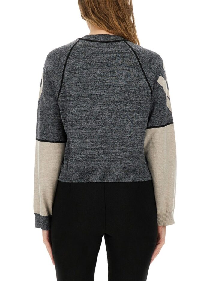 MOSCHINO JEANS JERSEY WITH INLAID LOGO