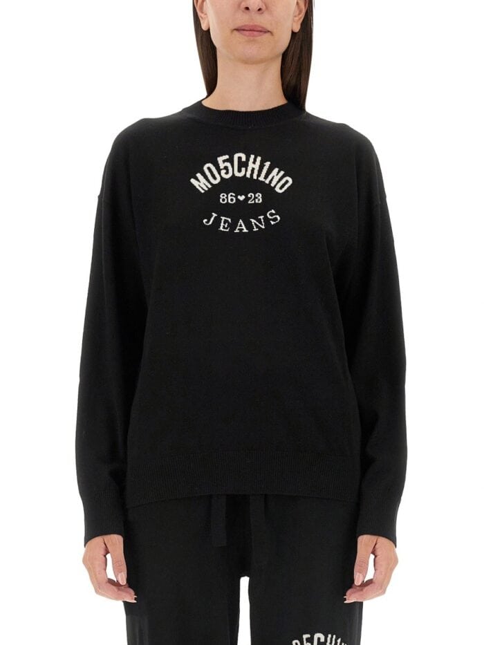 MOSCHINO JEANS JERSEY WITH LOGO