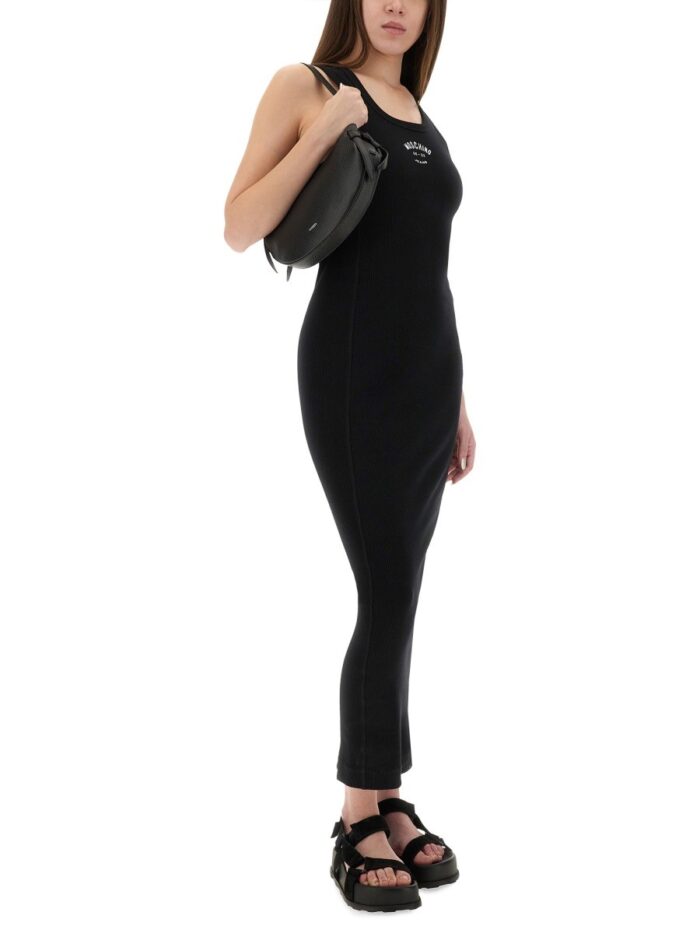 MOSCHINO JEANS LONG DRESS WITH LOGO