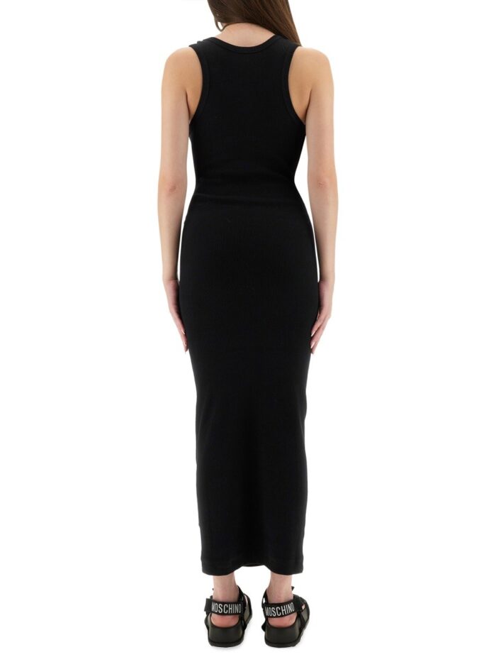 MOSCHINO JEANS LONG DRESS WITH LOGO