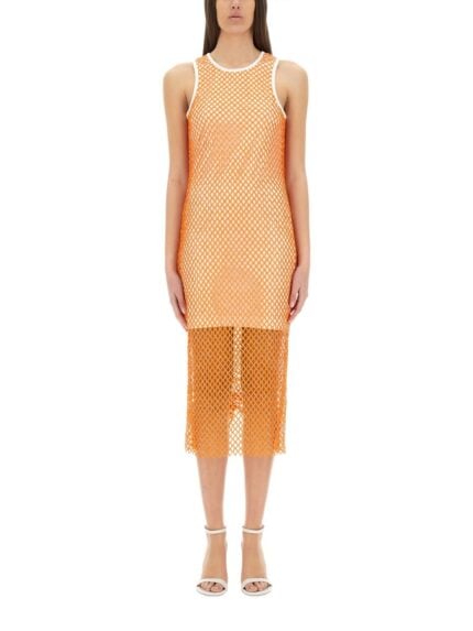 MOSCHINO JEANS MESH AND SEQUIN DRESS