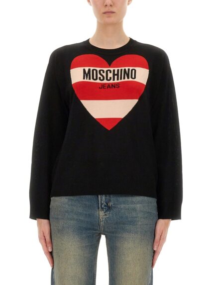 MOSCHINO JEANS MESH WITH INLAY PATTERN
