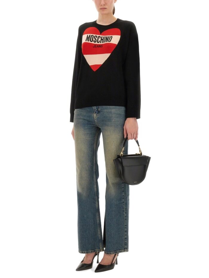 MOSCHINO JEANS MESH WITH INLAY PATTERN