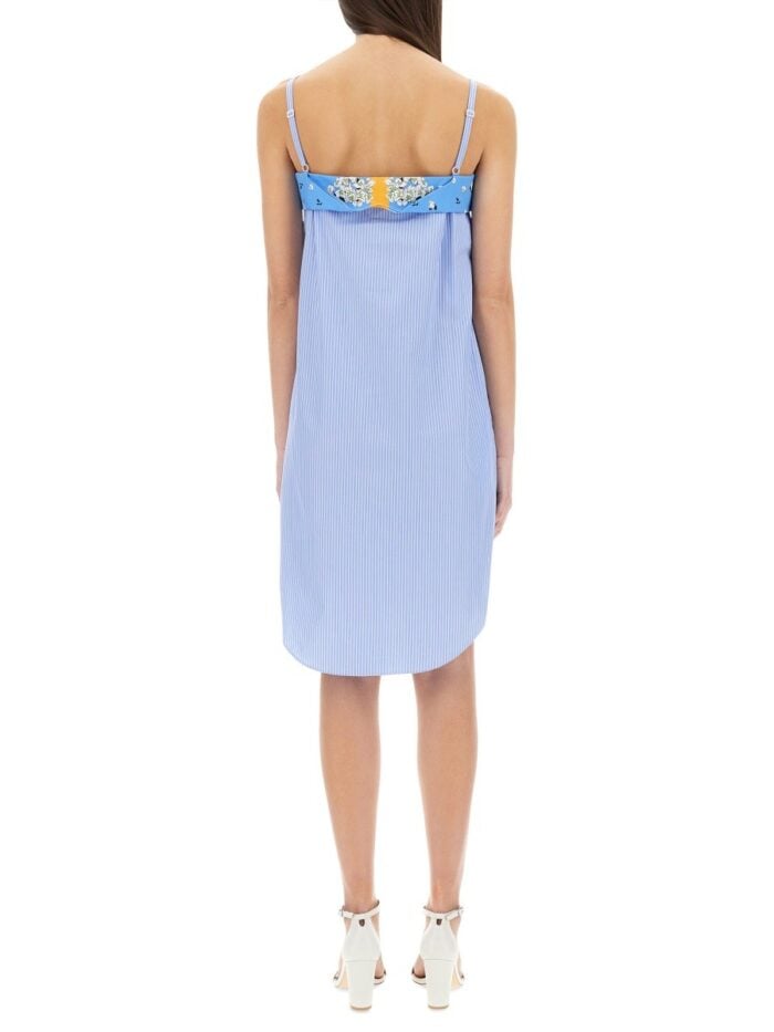 MOSCHINO JEANS PATCHWORK COTTON DRESS