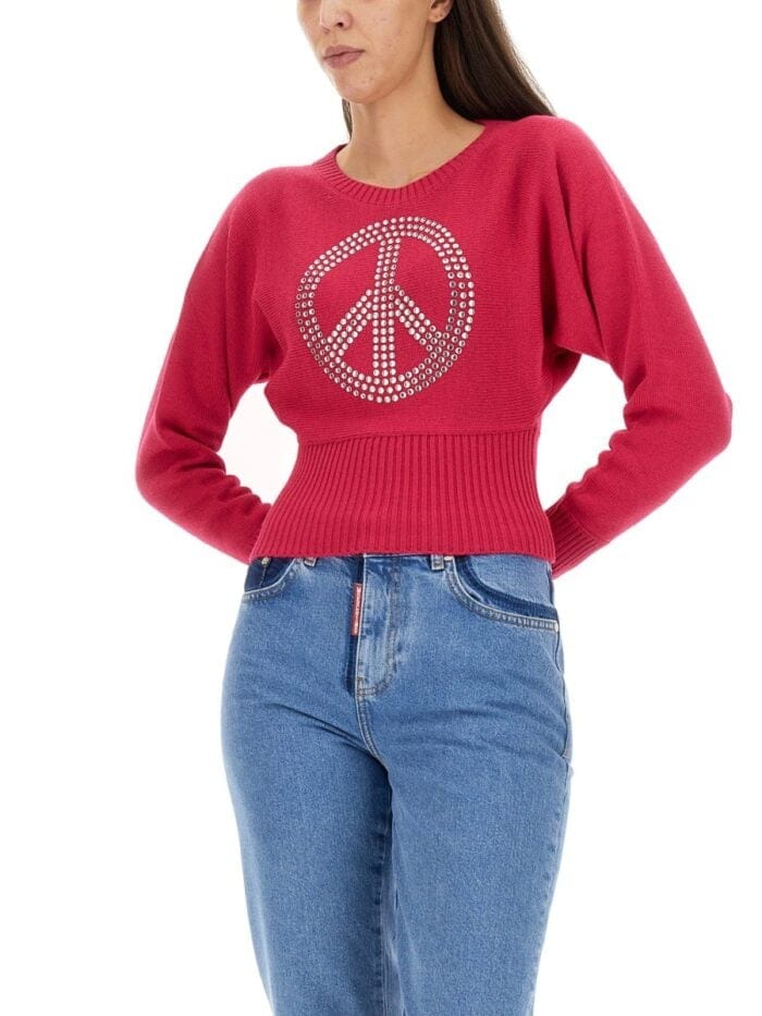 MOSCHINO JEANS PEACE SYMBOL JERSEY