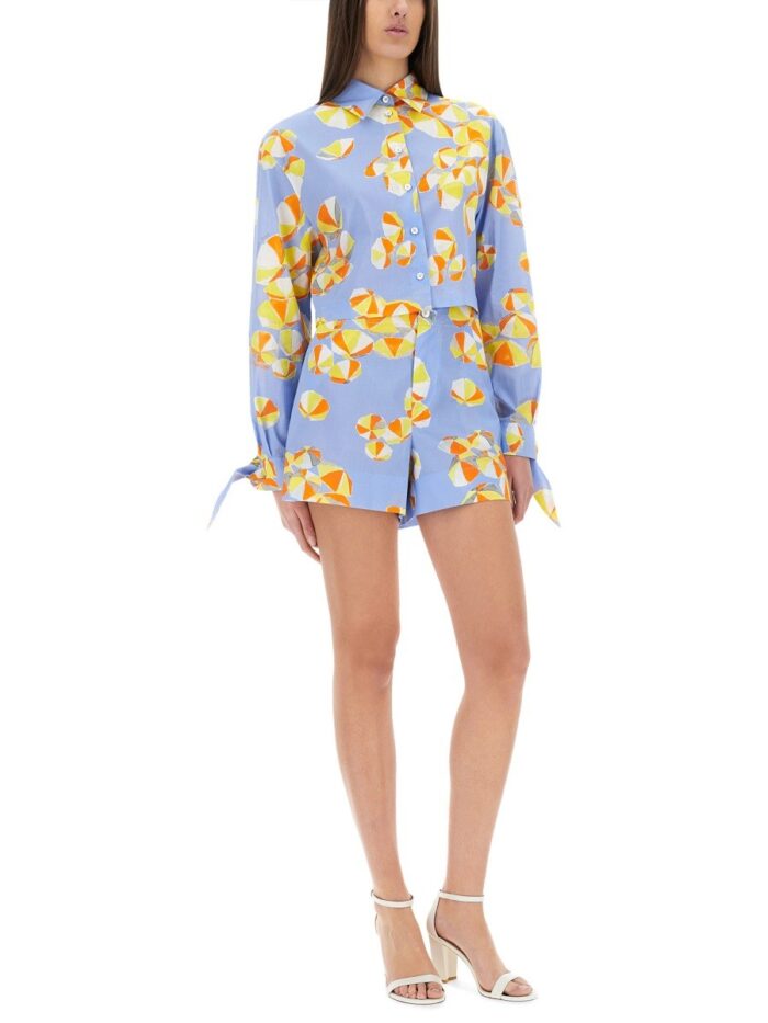 MOSCHINO JEANS SHORTS "BEACH UMBRELLAS"