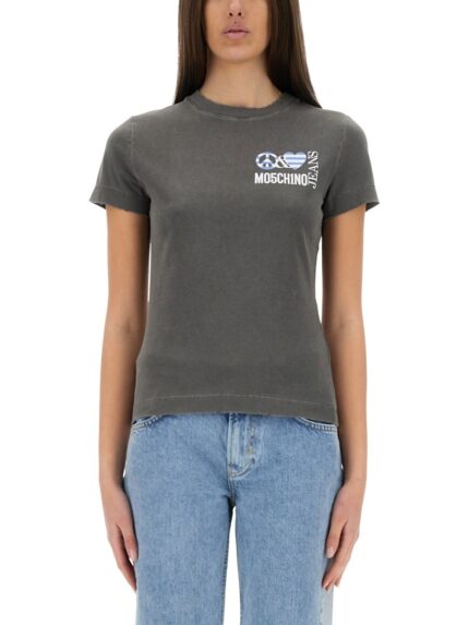 MOSCHINO JEANS T-SHIRT WITH LOGO