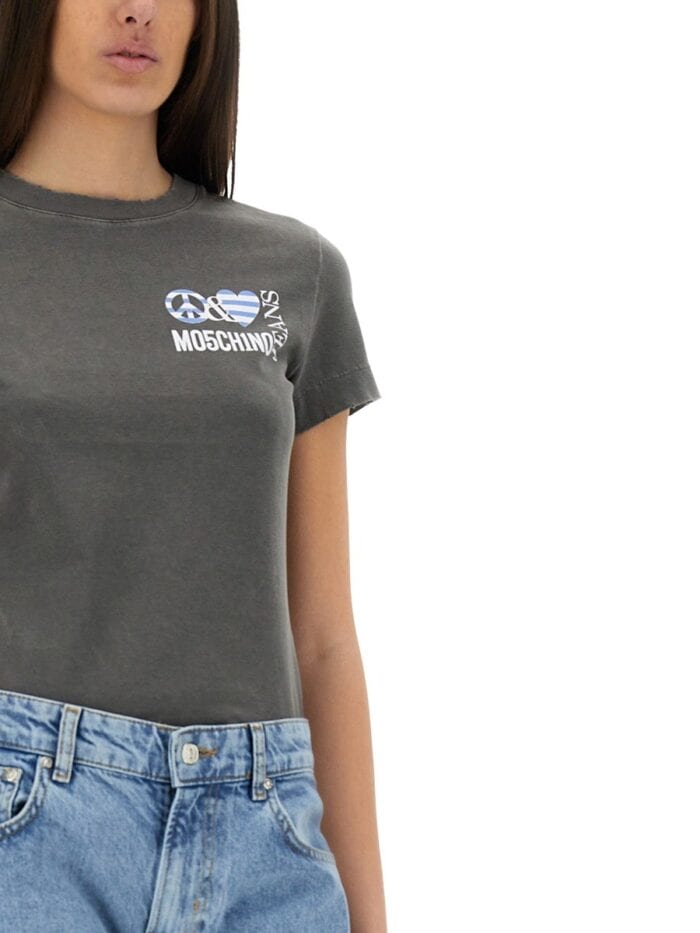 MOSCHINO JEANS T-SHIRT WITH LOGO
