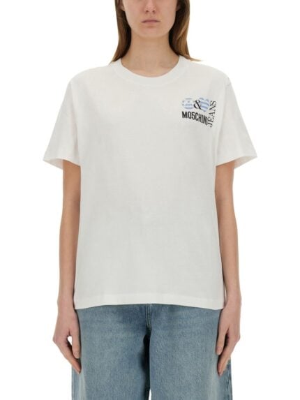 MOSCHINO JEANS T-SHIRT WITH PRINT