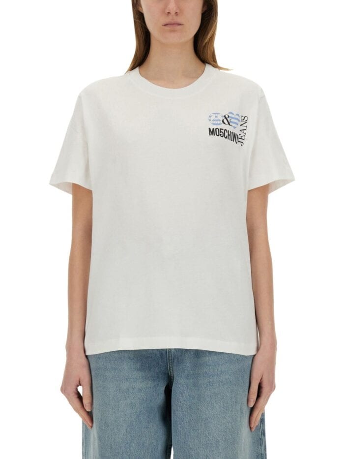 MOSCHINO JEANS T-SHIRT WITH PRINT