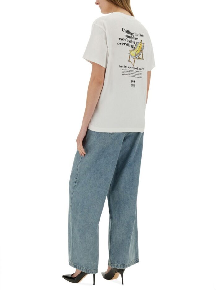 MOSCHINO JEANS T-SHIRT WITH PRINT
