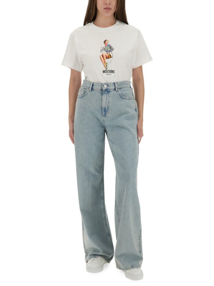 MOSCHINO JEANS T-SHIRT WITH PRINT