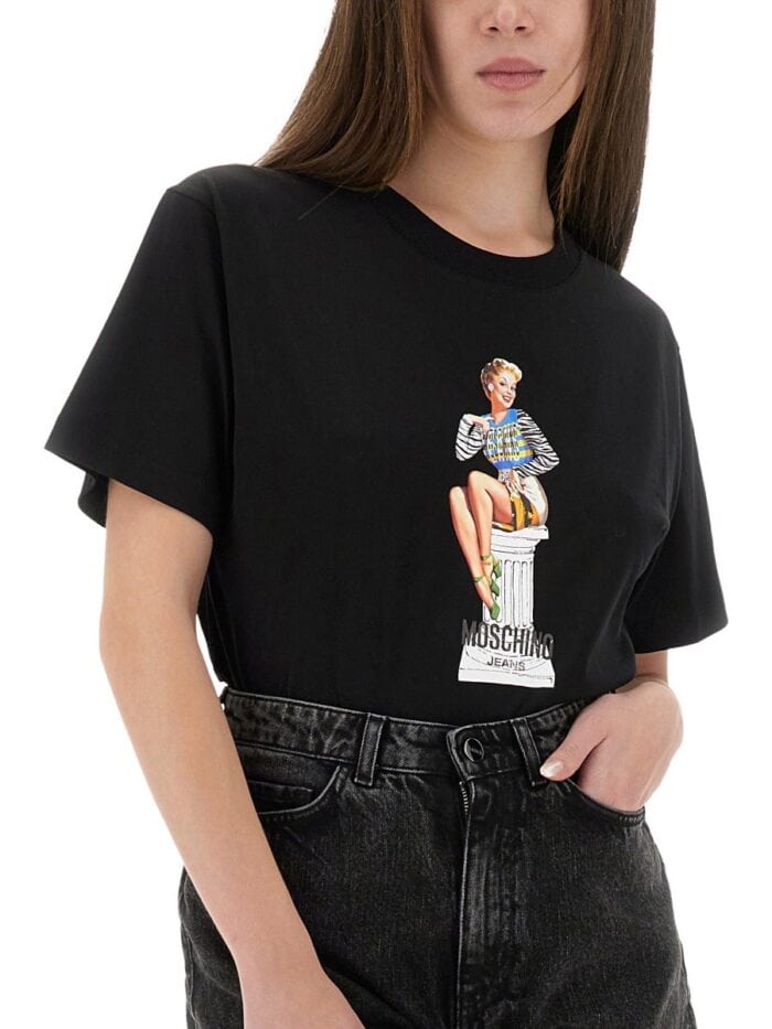 MOSCHINO JEANS T-SHIRT WITH PRINT