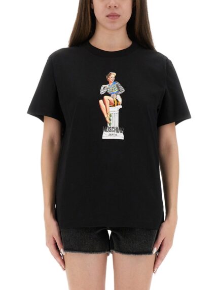 MOSCHINO JEANS T-SHIRT WITH PRINT