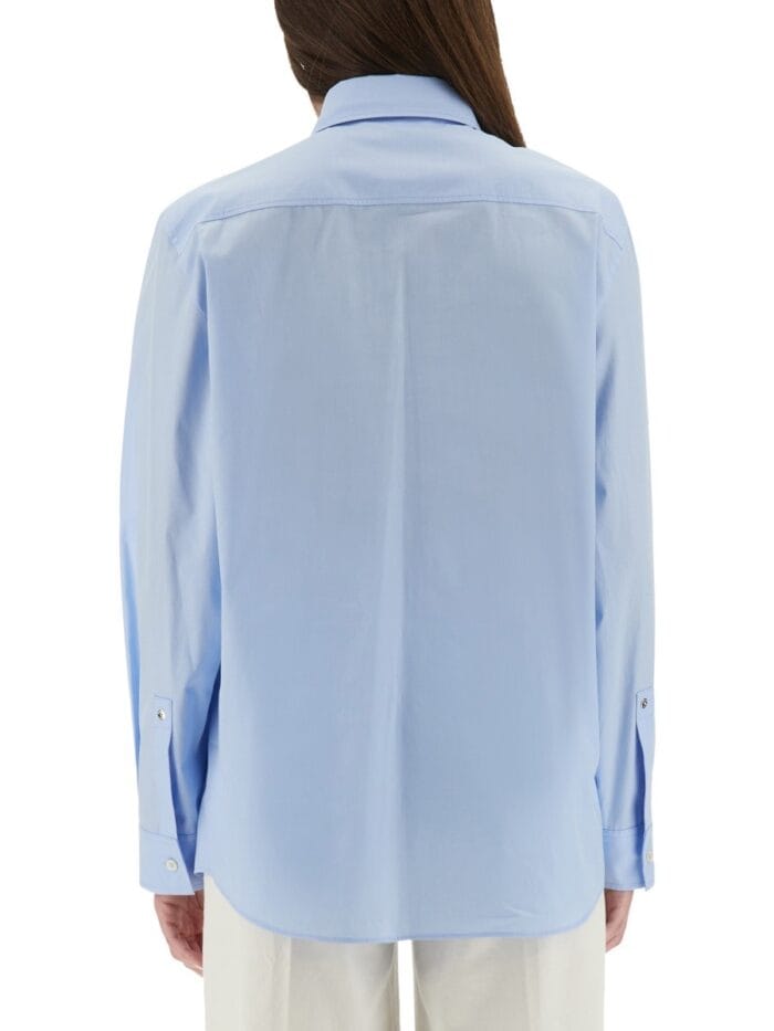 MOSCHINO JEANS TAILORED SHIRT WITH EMBROIDERED LOGO