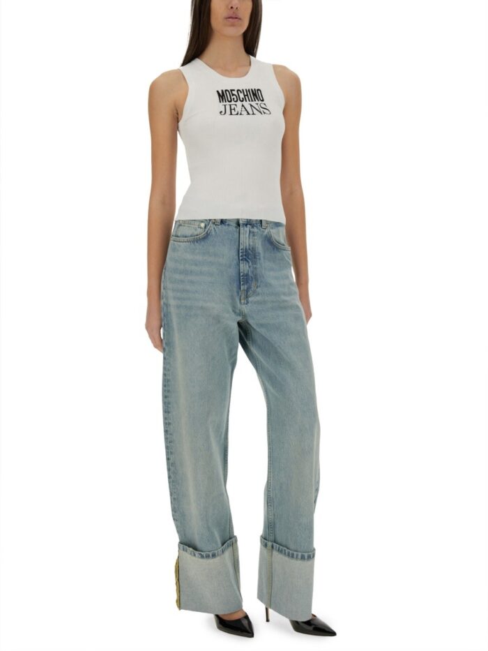 MOSCHINO JEANS TOPS WITH LOGO