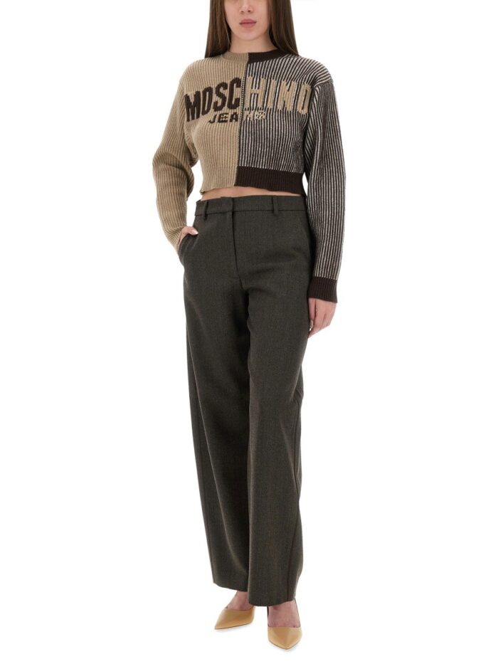 MOSCHINO JEANS WIDE LEG PANTS