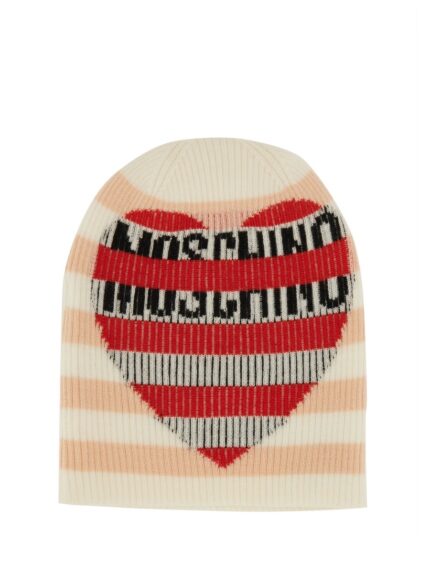 MOSCHINO JEANS WOOL CAP WITH LOGO
