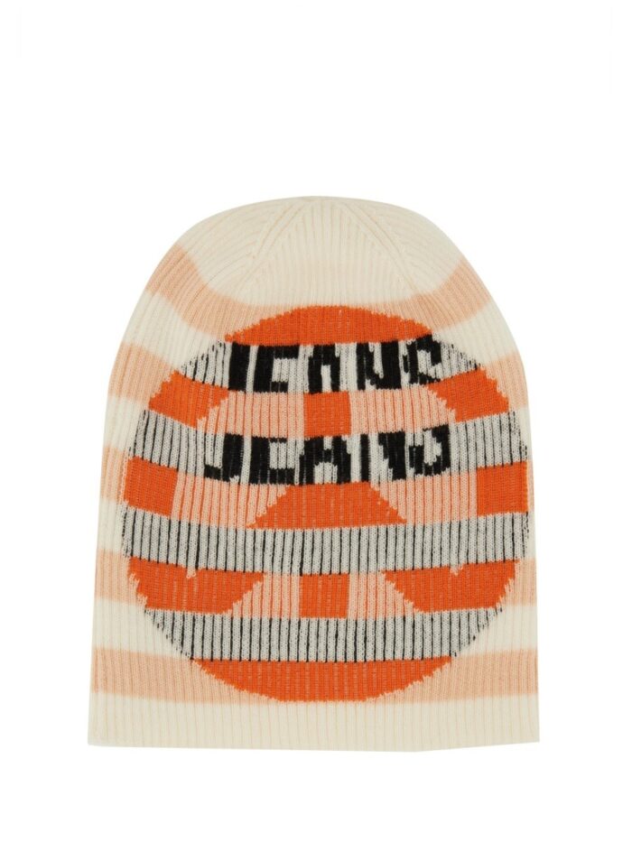 MOSCHINO JEANS WOOL CAP WITH LOGO