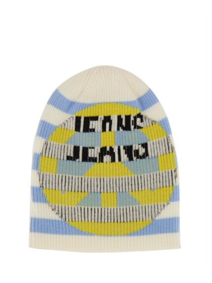 MOSCHINO JEANS WOOL CAP WITH LOGO