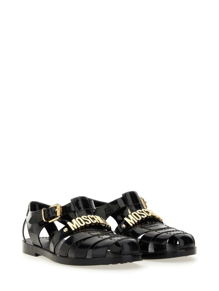 Moschino "JELLY" SANDAL WITH LETTERING LOGO
