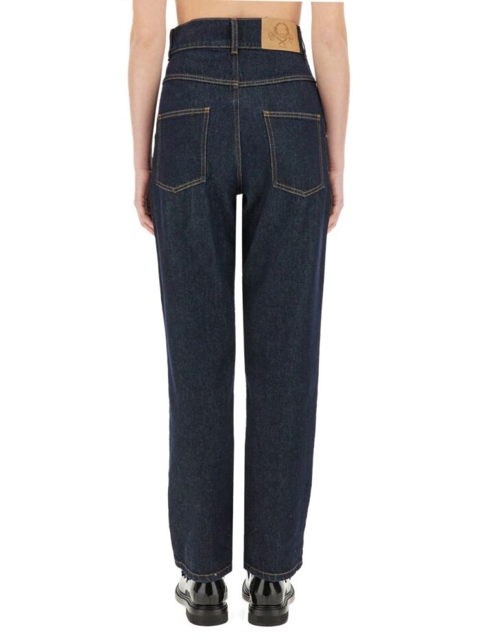 Moschino "LAUREL CROWN PATCH" DENIM PANTS
