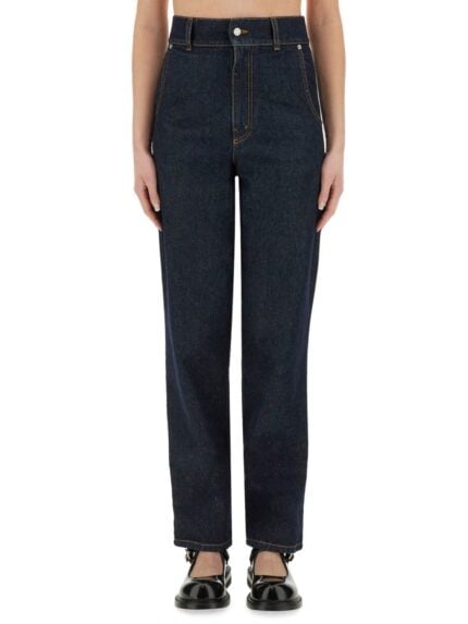 Moschino "LAUREL CROWN PATCH" DENIM PANTS
