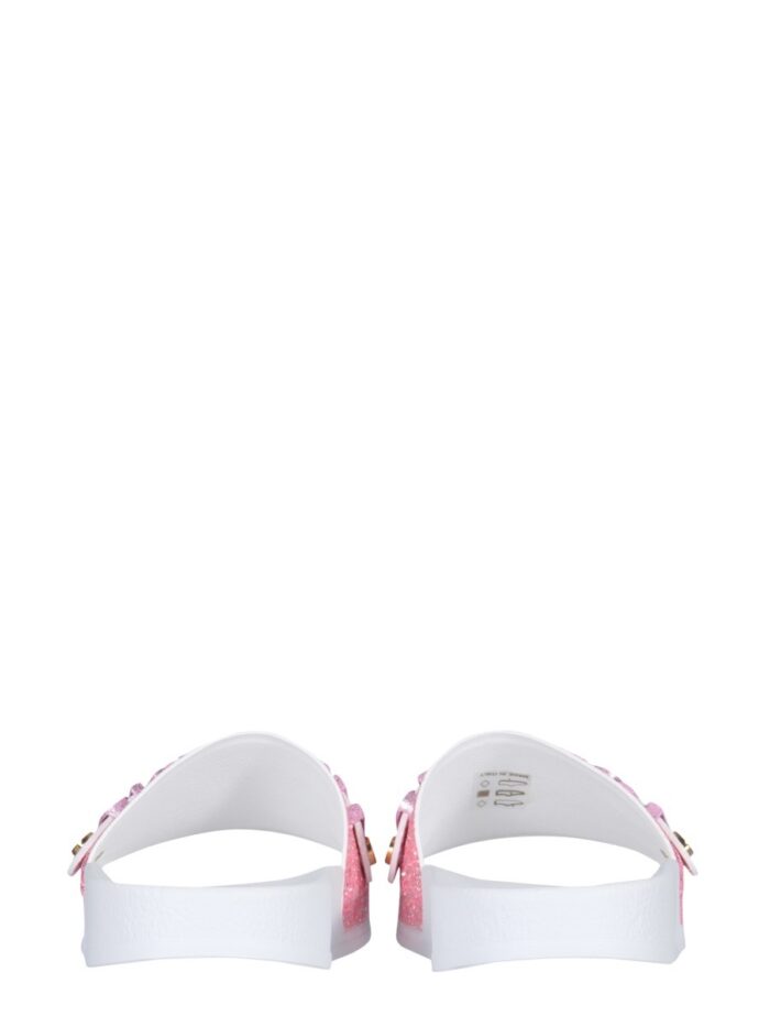 Moschino LETTERING LOGO SLIDE SANDALS