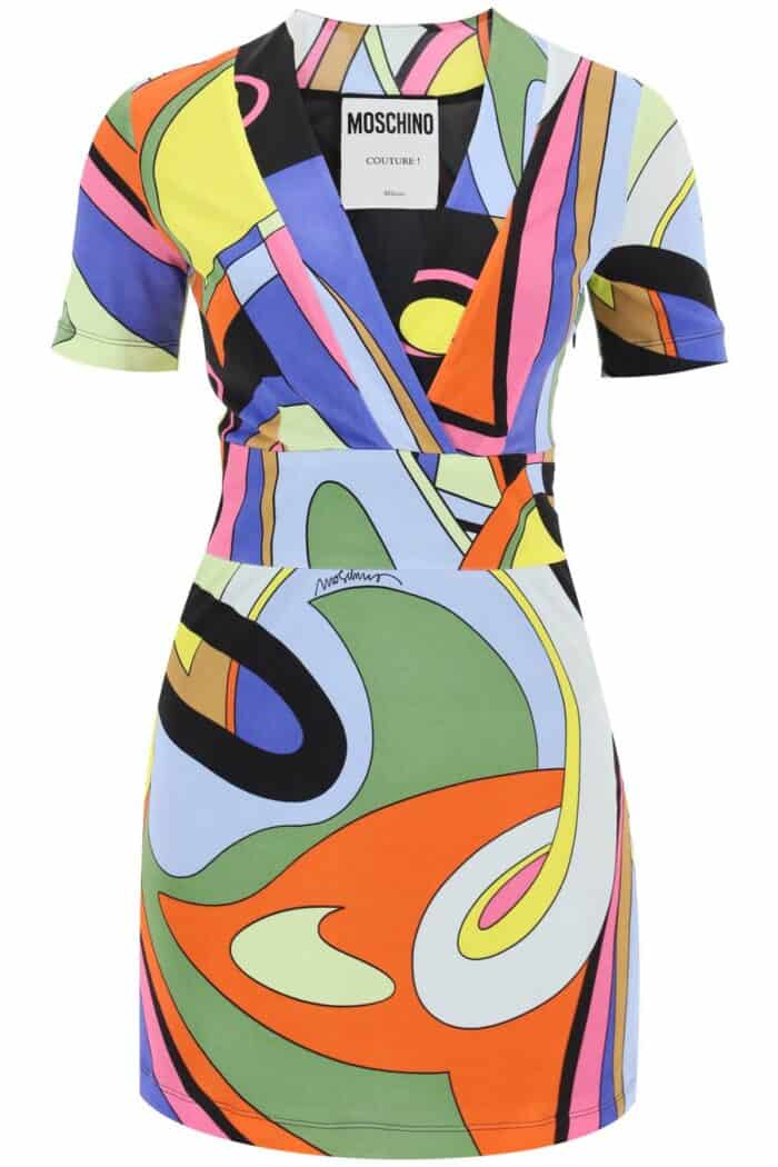 Moschino Multicolor Print Mini Dress