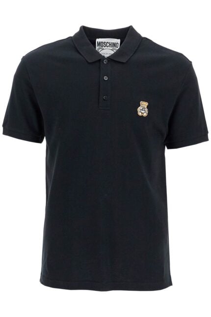 MOSCHINO Polo Shirt With Teddy Bear Application