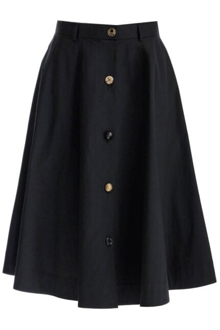 MOSCHINO "poplin Skirt With Buttons"