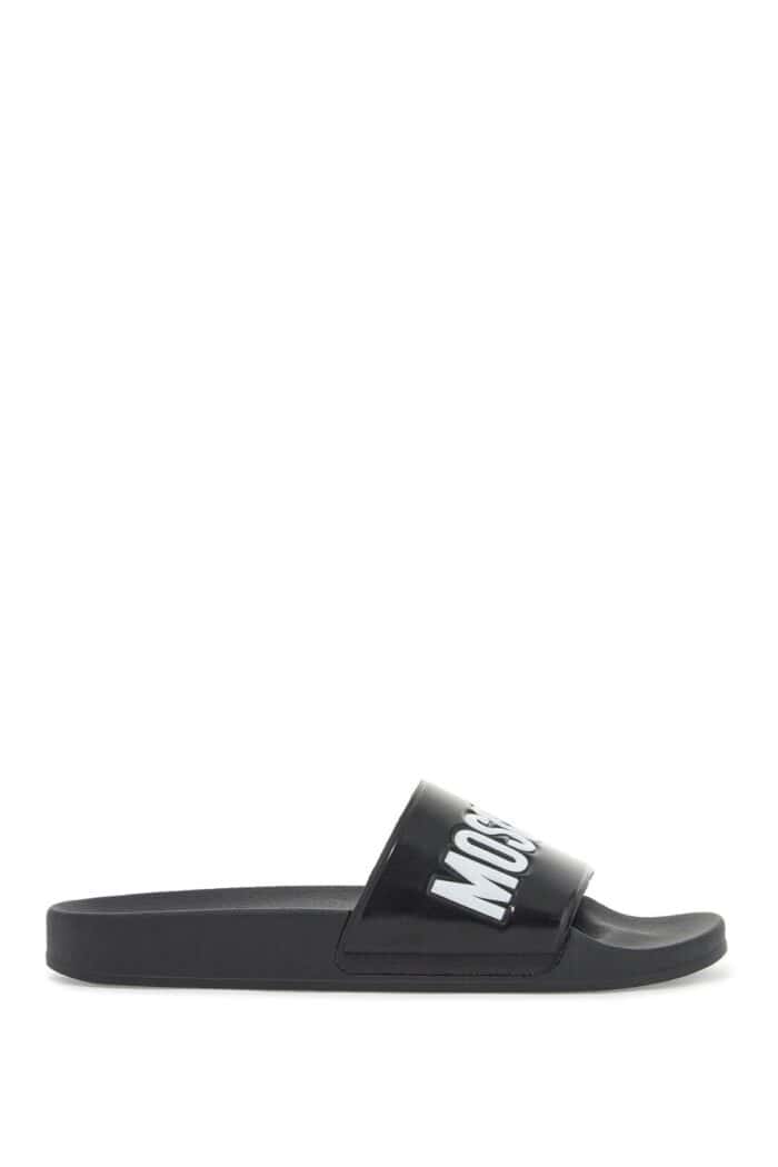 MOSCHINO Rubber Slides With Logo Branding