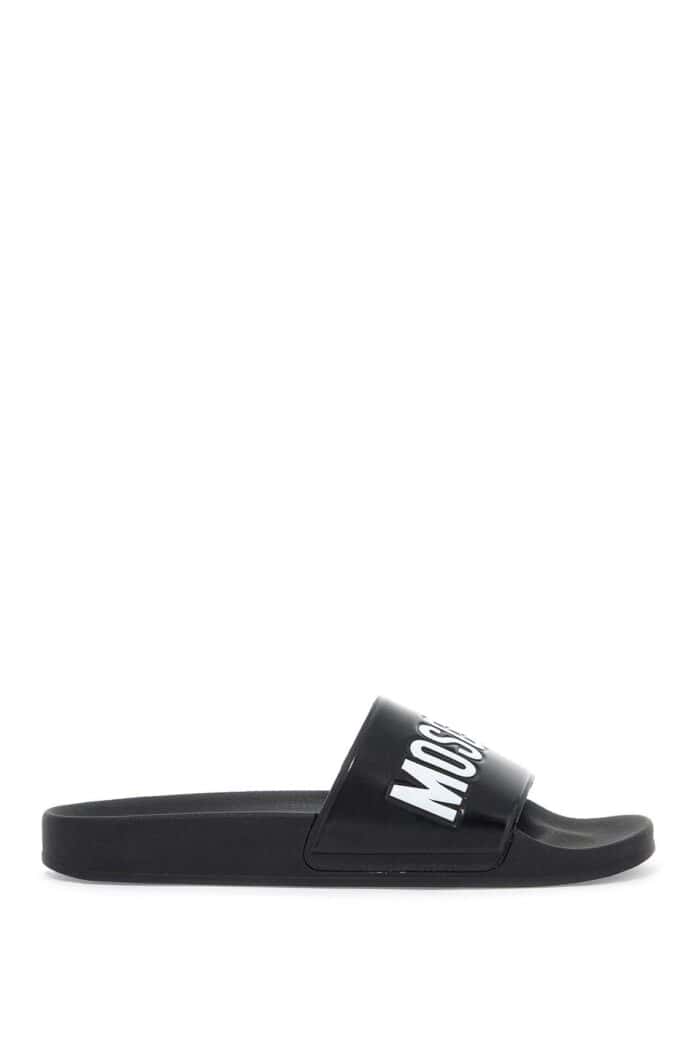 MOSCHINO Rubber Slides With Logo Branding