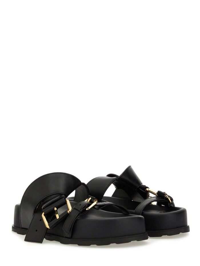 Moschino SANDAL WITH WOVEN BUCKLE