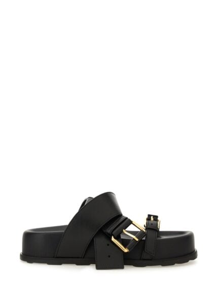 Moschino SANDAL WITH WOVEN BUCKLE