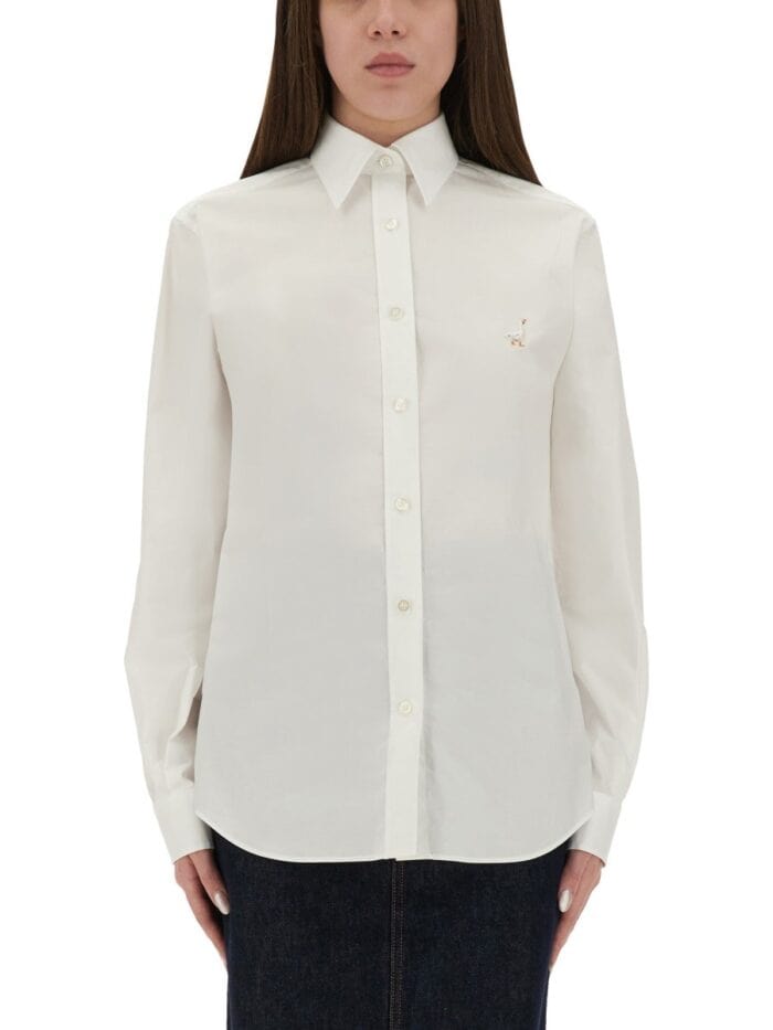 Moschino SHIRT WITH "GOOSE" EMBROIDERY