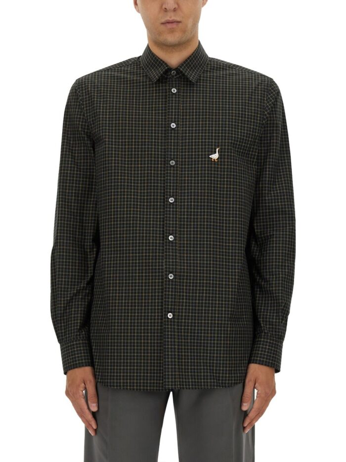 Moschino SHIRT WITH GOOSE EMBROIDERY