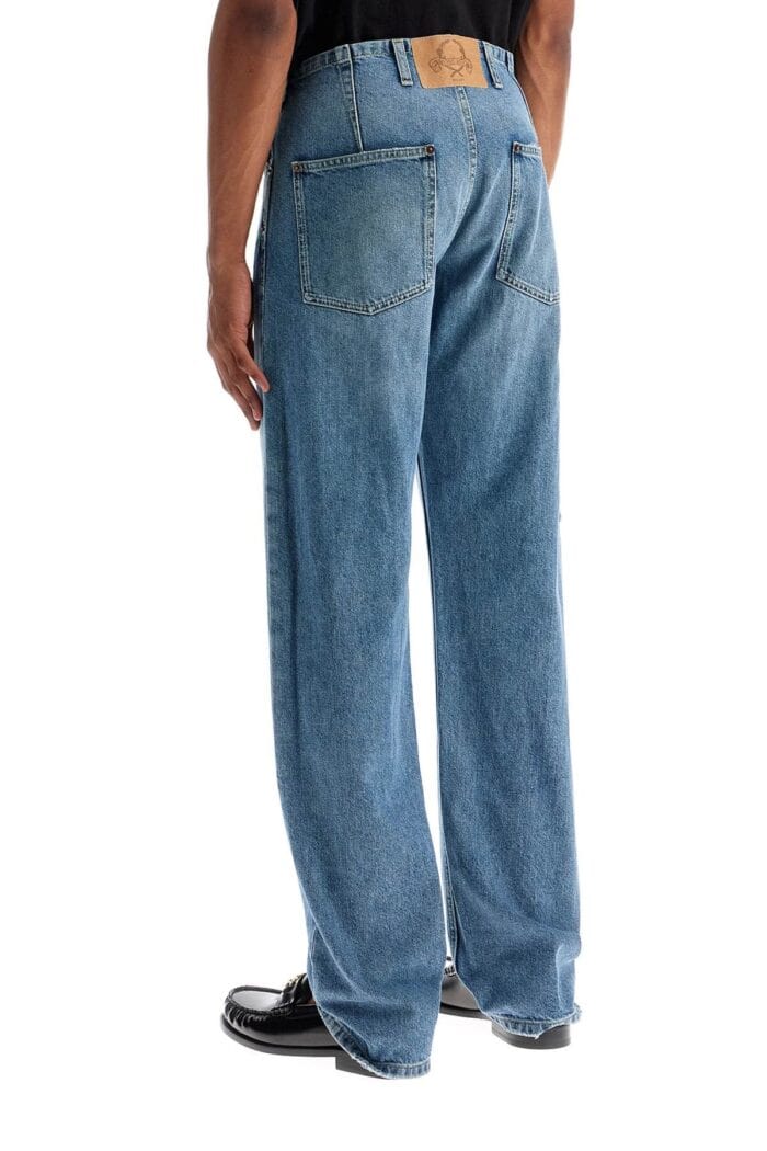 MOSCHINO Straight Jeans With Adjustable Waistband