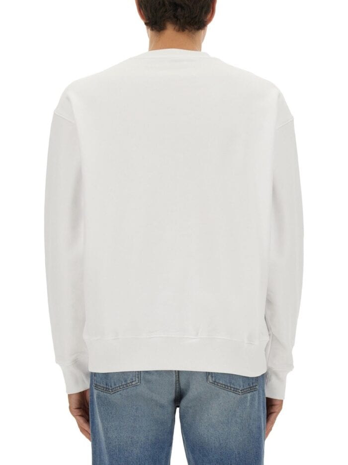 Moschino SWEATSHIRT WITH LAUREL CROWN LOGO EMBROIDERY