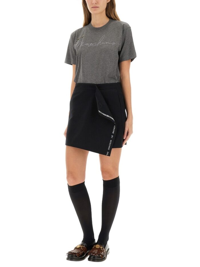 Moschino T-SHIRT WITH EMBROIDERED LOGO