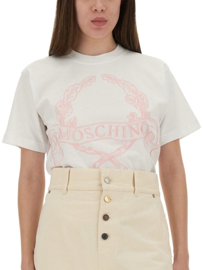 Moschino T-SHIRT WITH EMBROIDERY