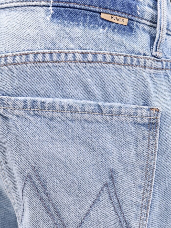MOTHER Cotton Blend Jeans Wirh Back Logo Label