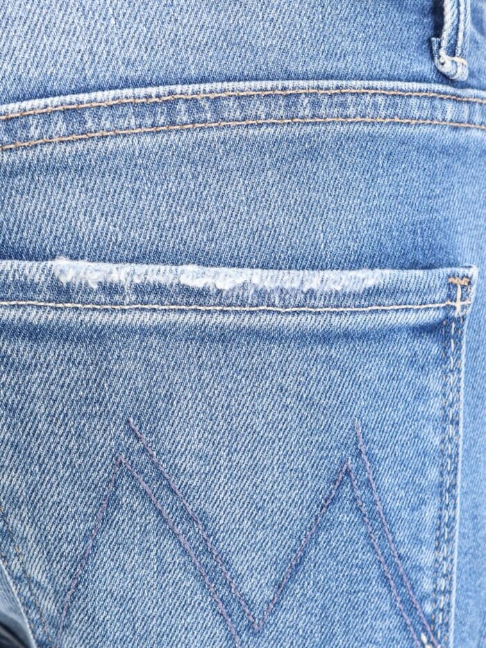 MOTHER Stretch Cotton Jeans With Flared Bottom